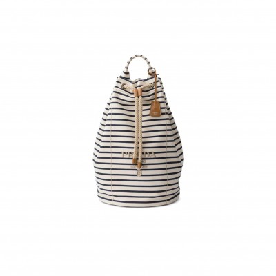 PRADA STRIPED CANVAS DRAWSTRING DUFFLE BAG 2VY011 (55*34*34cm)